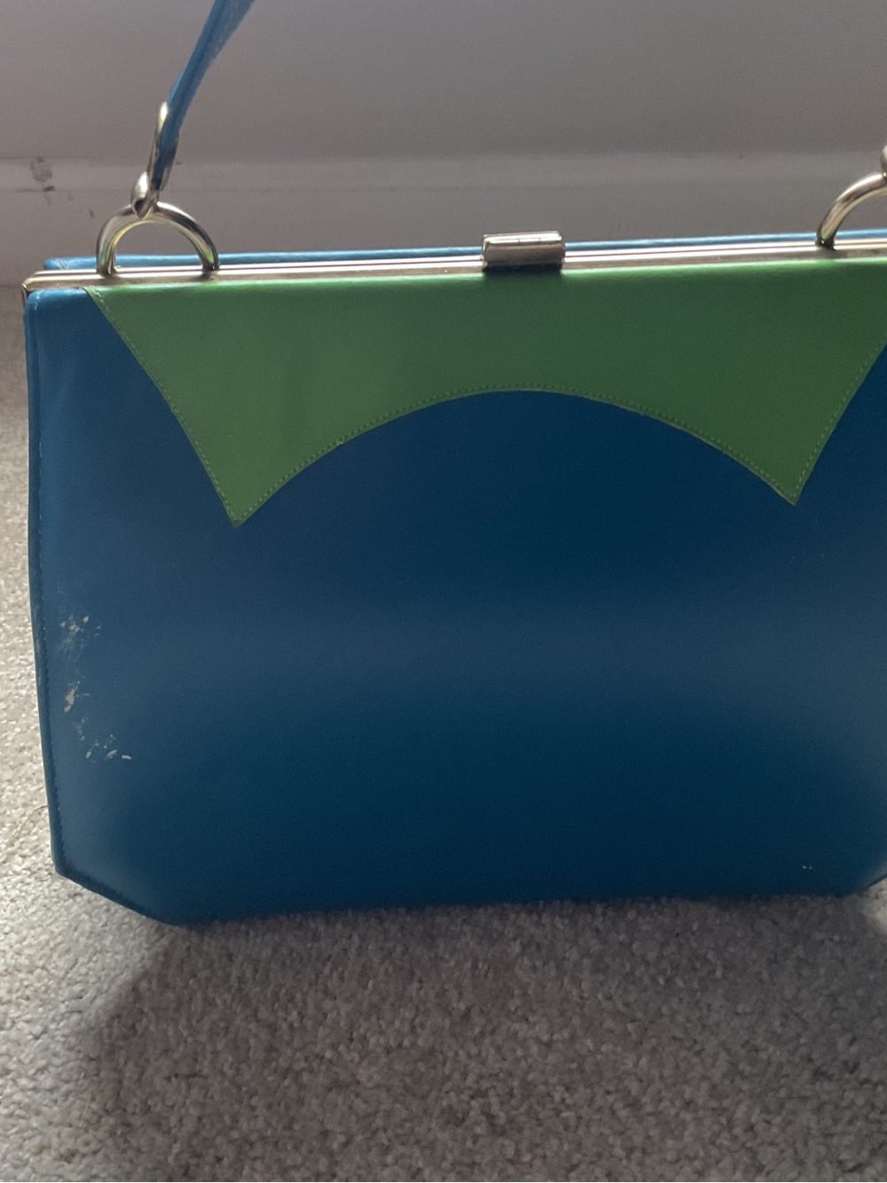 Vintage blue and green leather purse Life Stride Brand - Picture 4 of 9